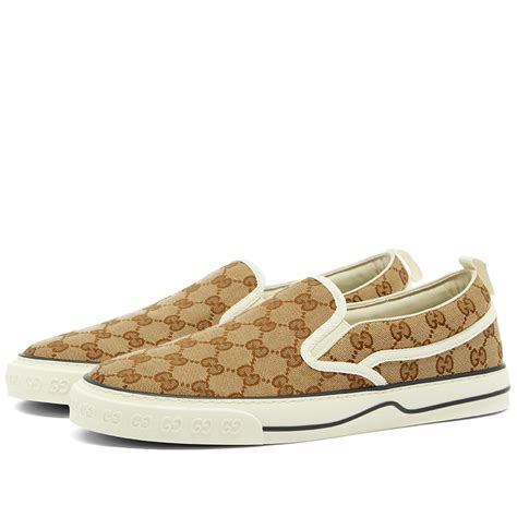 men's gucci tennis 1977 slip-on sneaker|More.